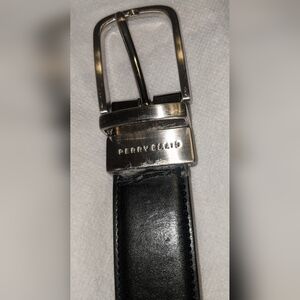 Perry Ellis Black Belt with Silver Buckle